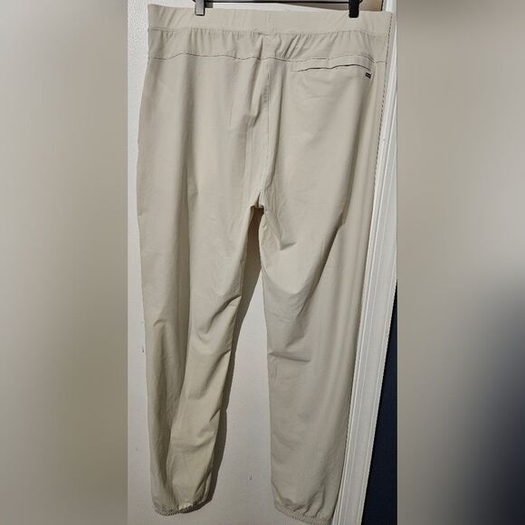 Hurley Mens block logo warp knit pant beige color XL NWT - Picture 3 of 5